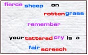 'Norman Words and Objects' activity - words