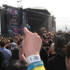 The big hand of rock points out the stage
