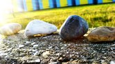 Pebbles and beach...
