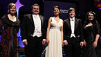 The five competitors in concert three
