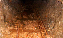 Rail track in the mine