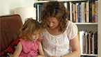 Mother and child reading