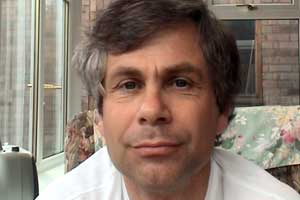 Stuart's dog Vandal is still terrorising the garden even after his death.