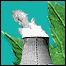 Chimney and tree leaves