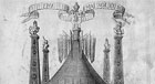 Mausoleum of Mary II lying in state in 1694. Purcell composed music for her funeral