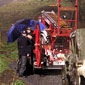 On the set they had old fire engine's but the real fire brigade were also on hand incase of any accidents