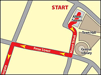 Detail of route map 