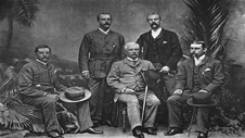 Stanley a Swyddogion yr Advance Column, Cairo, 1890 Stanley a Swyddogion yr Advance Column, Cairo, 1890