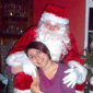 Father Christmas himself with Cormac's wife Nadia
