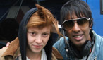 La Roux shows Nihal around her tour bus.
