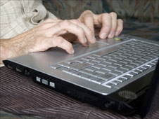 Man using laptop