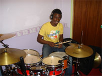 Drummer playing
