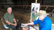 Rolf painting Bryn Terfel's father, farmer Hefin Jones