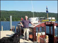 Man next to a boat