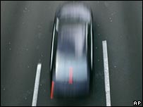 Speeding car
