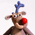 An artist's impression of Gimpy the one-horned reindeer