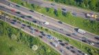 Traffic jam on the motorway.