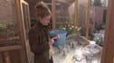 Alys Fowler using a tin can to grow sunflowers in
