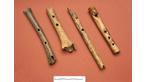A series of bone whistles
