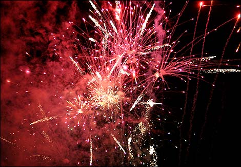 fireworks start the celebrations