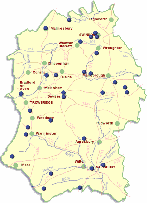 Map of Wiltshire