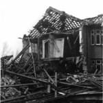 East End London, a street named deighton street, House hit by bomb
