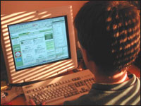Person in front of a computer