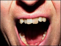 Man screaming