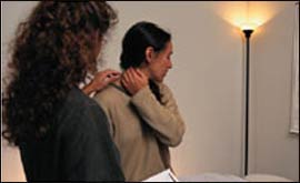 A woman helping with physical and mental wounds