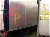 Paint vandalism