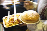 Byrger a sglodion
