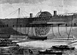 The 'Great Eastern' finally takes the plunge into the Thames