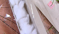 Preparing a cotton wool pykrete bar