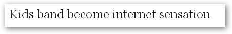 Telegraph headline
