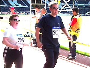 At the finish line