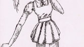 Laughing schoolgirl...