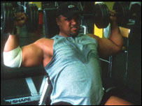 A man in a gym