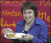 Susan tucks in!