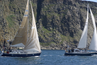 Racing past Bressay