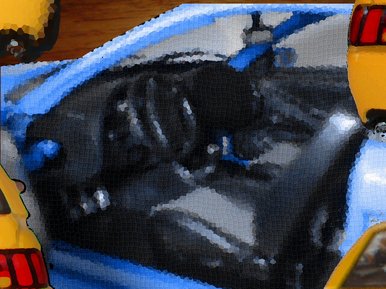 The inside of a car