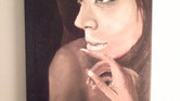 A woman in thought...