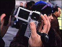 Filming with a camcorder