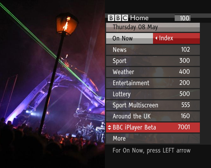 Freesat Connected Homepage Index