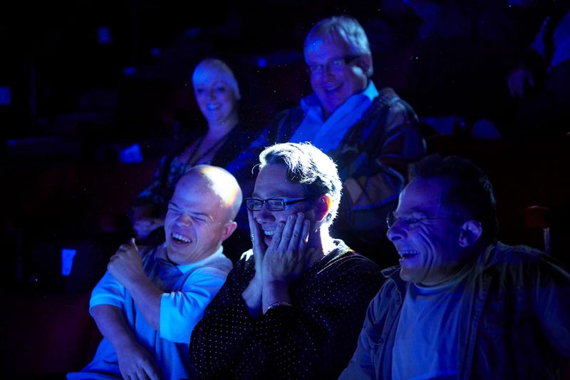 Biggins Panto cast laughing
