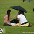 Enjoying the entertainment in the rain