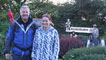 Derek and Becky in the grounds of the Tafarn Sinc pub at Rosebush. 