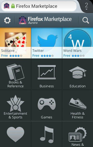 Firefox marketplace