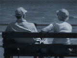 A couple at the beach.