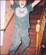 Jumping boy