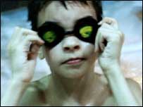 swimmer under water